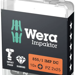 Wera 855/1 impaktor Dc Pz 3x25mm Bits 05057622001